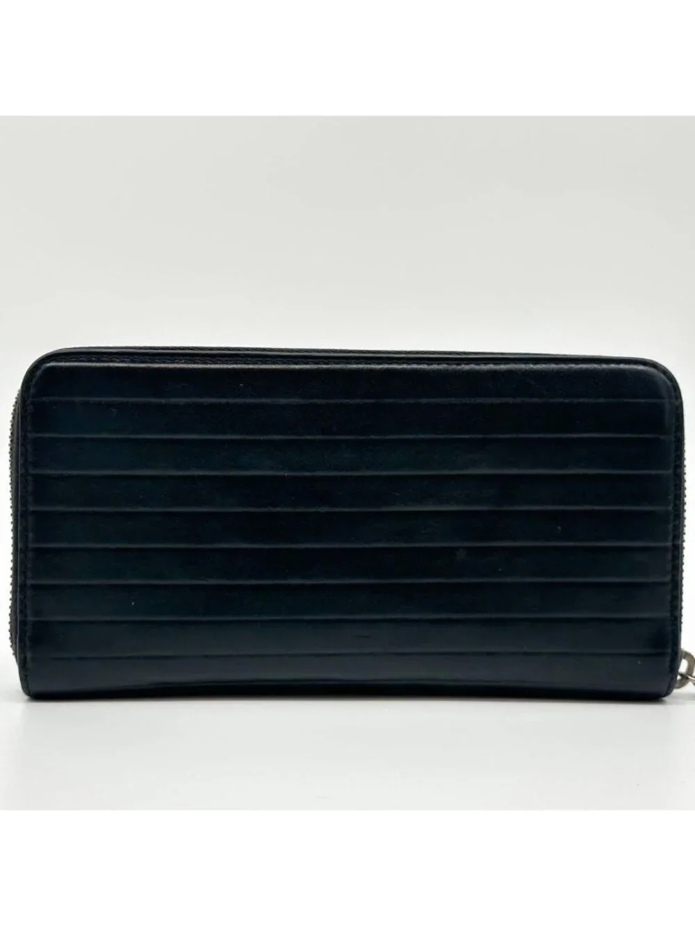 Dior Homme Zip Around Wallet Leather Logo CD
